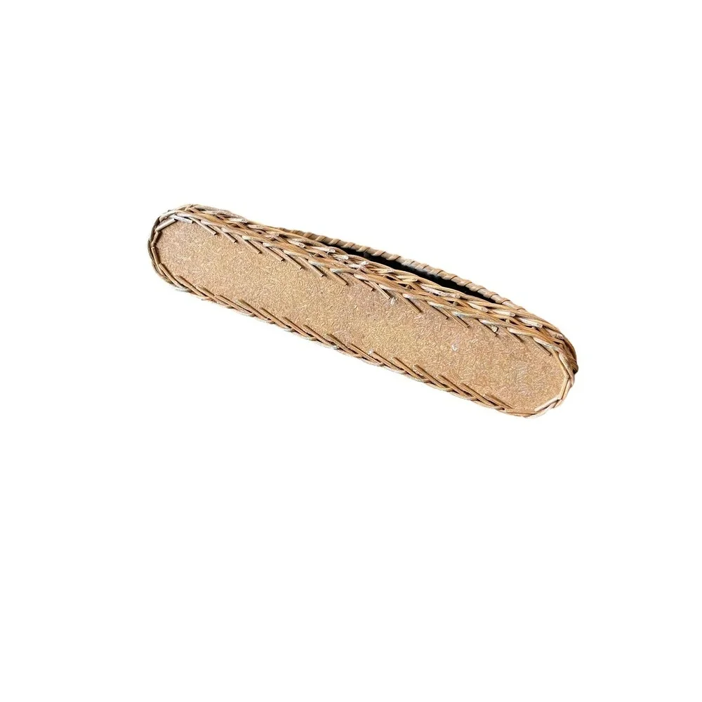 Small Long‎ Wicker Basket w Handle Rustic Farmhouse Decor 10